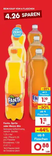 Netto Marken-Discount Fanta, sprite oder mezzo mix Angebot