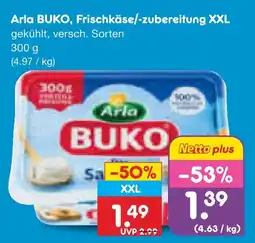 Netto Marken-Discount Arla buko, frischkäse/-zubereitung xxl Angebot