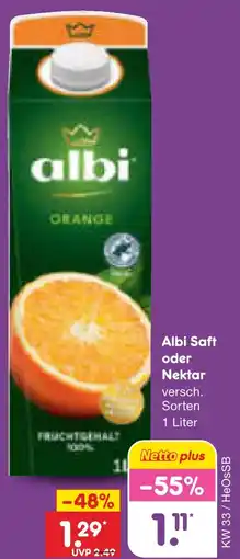 Netto Marken-Discount Albi saft oder nektar Angebot