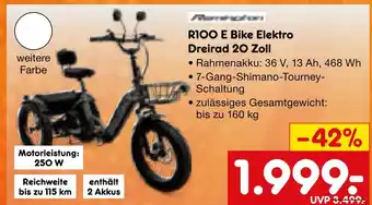 R100 e bike elektro dreirad