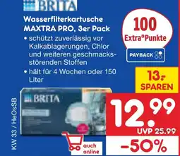 Netto Marken-Discount Brita wasserfilterkartusche maxtra pro, 3er pack Angebot