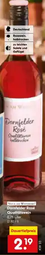 Netto Marken-Discount Dornfelder rosé qualitätswein Angebot