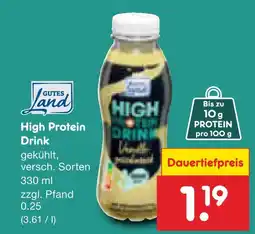 Netto Marken-Discount Gutes land high protein drink Angebot