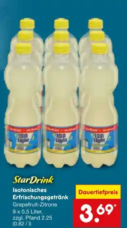 Netto Marken-Discount Stardrink isotonisches erfrischungsgetränk grapefruit-zitrone Angebot