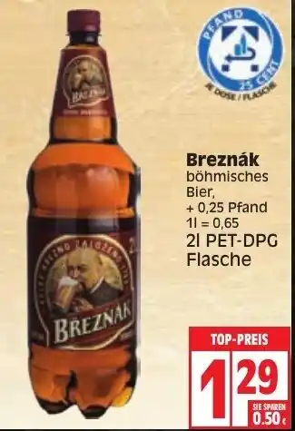 Edeka Breznák Böhmisches Bier 2L Angebot