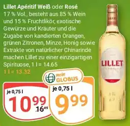 Globus Lillet Apéritif Weiß oder Rosé Angebot