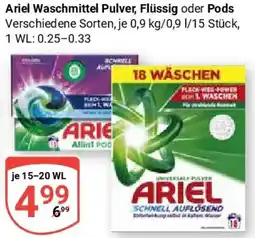 Globus Ariel Waschmittel Pulver, Flüssig oder Pods Angebot