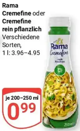 Globus Rama Cremefine oder Cremefine rein pflanzlich Angebot