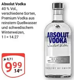 Globus Absolut Vodka Angebot