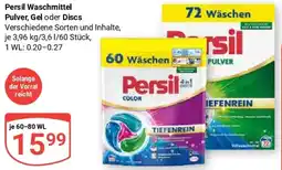 Globus Persil Waschmittel Pulver, Gel oder Discs Angebot
