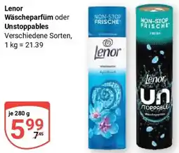 Globus Lenor Wäscheparfüm oder Unstoppables Angebot