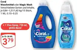 Globus Coral Waschmittel oder Magic Wash Angebot