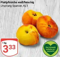 Globus Plattpfirsiche weißfleischig Angebot