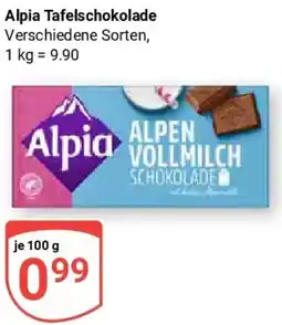 Globus Alpia Tafelschokolade Angebot