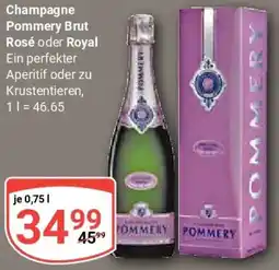 Globus Champagne Pommery Brut Rosé oder Royal Angebot