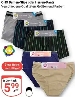 Globus OHO Damen-Slips oder Herren-Pants Angebot