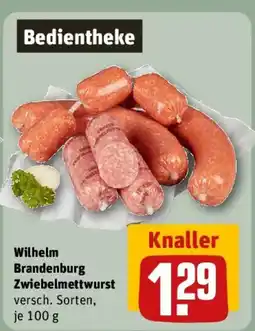 REWE Wilhelm Brandenburg Zwiebelmettwurst Angebot