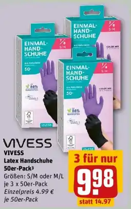 REWE VIVESS Latex Handschuhe 50er-Pack Angebot