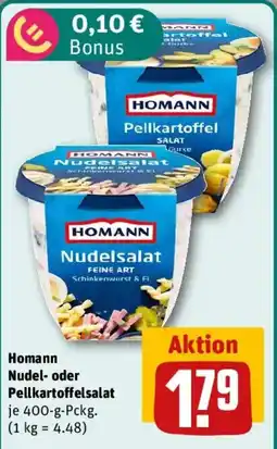 REWE Homann Nudel- oder Pellkartoffelsalat Angebot