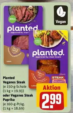 REWE Planted Veganes Steak oder Veganes Steak Paprika Angebot