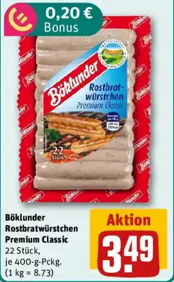 REWE Böklunder Rostbratwürstchen Premium Classic Angebot