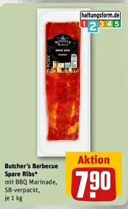 REWE Butcher's Barbecue Spare Ribs Angebot