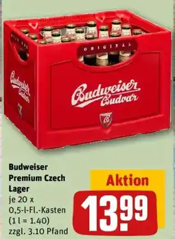REWE Budweiser Premium Czech Lager Angebot