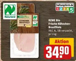 REWE REWE Bio Frische Hähnchen- Brustfilets Angebot