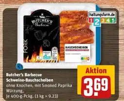 REWE Butcher's Barbecue Schweine-Bauchscheiben Angebot