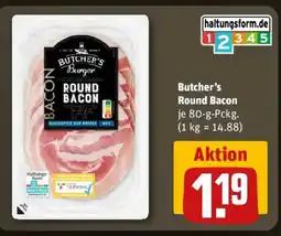 REWE Butcher's Round Bacon Angebot