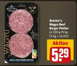 REWE Butcher's Wagyu Beef Burger Patties Angebot