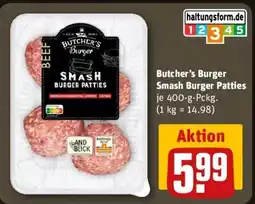 REWE Butcher's Burger Smash Burger Patties Angebot