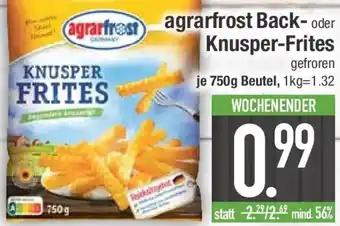 E-Center agrarfrost Back- oder Knusper-Frites Angebot