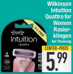 E-Center Wilkinson Intuition Quattro for Women Rasierklingen Angebot