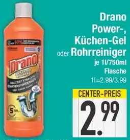 E-Center Drano Power-, Küchen-Gel oder Rohrreiniger Angebot