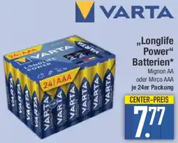 E-Center VARTA „Longlife Power" Batterien Angebot
