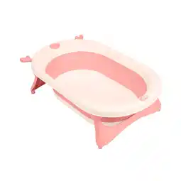 Netto Marken-Discount Kikkaboo faltbare Babybadewanne Foldy Wasserablauf leicht zu reinigen ab Geburt rosa Angebot