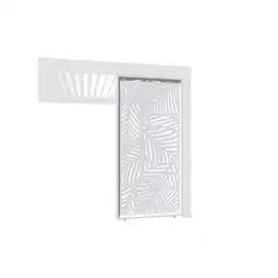 Netto Marken-Discount Weide Deko-Wand Blattdesign weiß Aluminium für Weide Pergola Seitenwand?1.13 Meter Angebot