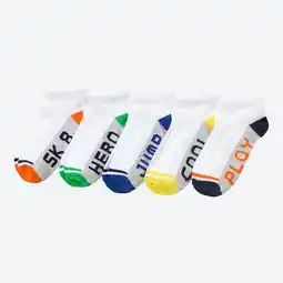 NKD Kinder-Jungen-Sneaker-Socken mit Schriftzug, 5er-Pack Angebot