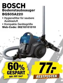 expert Techno Land BOSCH Bodenstaubsauger BGS05A220 Angebot