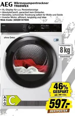 expert Techno Land AEG Wärmepumpentrockner TR8SWEX Angebot
