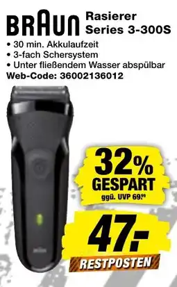 expert Techno Land BRAUN Rasierer Series 3-300S Angebot