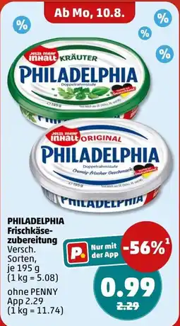PENNY PHILADELPHIA Frischkäsezubereitung Angebot
