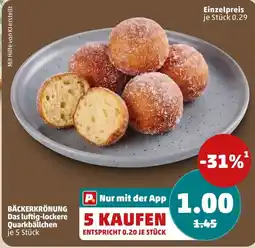 PENNY BÄCKERKRÖNUNG Quarkbällchen Angebot