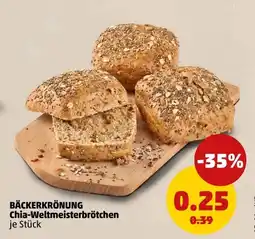 PENNY BÄCKERKRÖNUNG Chia-Weltmeisterbrötchen Angebot