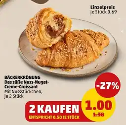 PENNY BÄCKERKRÖNUNG Nuss-Nugat-Creme-Croissant Angebot