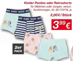 KiK Kinder Panties oder Retroshorts Angebot