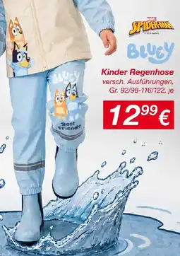 KiK Kinder Regenhose Angebot