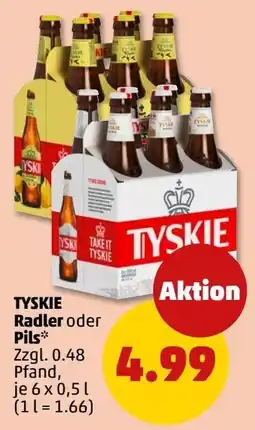 PENNY TYSKIE Radler oder Pils Angebot