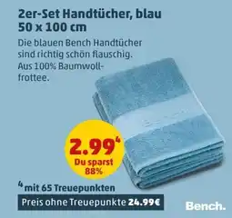 PENNY Bench Handtücher, blau Angebot